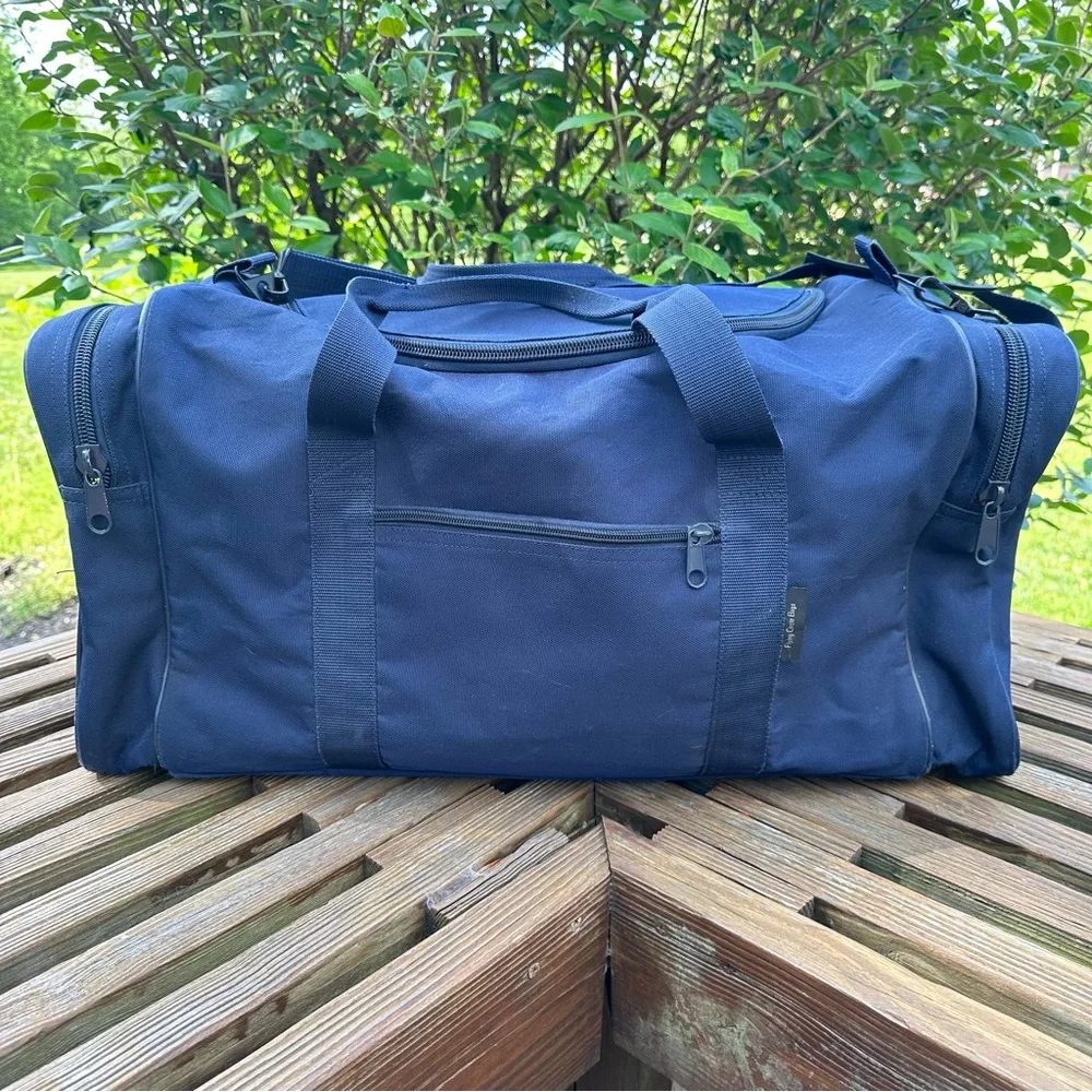 Flying Circle West Virginia Mountaineers Large Military Grade Duffel Bag Blue
